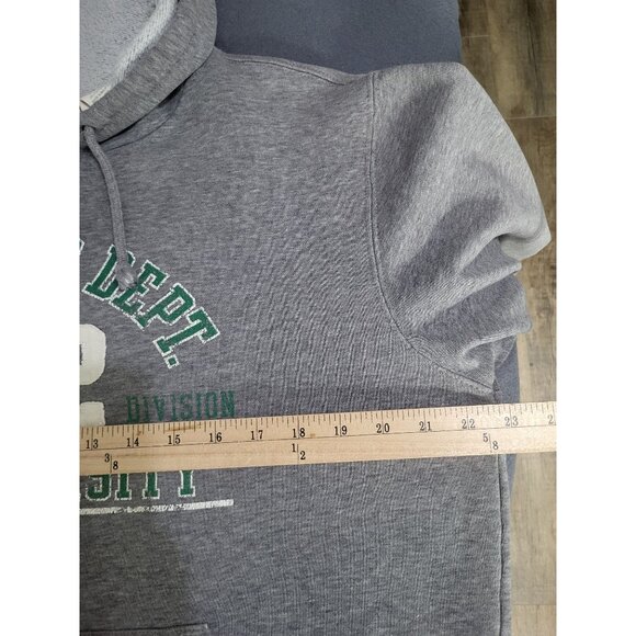 VTG Aeropostale SZ M y2k Grunge Thrashed Hoodie Sweatshirt Pullover Gray *READ - Picture 9 of 11